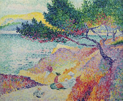 La Plage de Saint-Clair, 1906-07 by Henri Edmond Cross